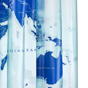 World  Shower Curtain on World Map Shower Curtain 180cm X 180cm